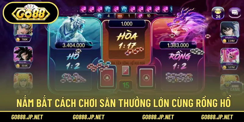 Nắm bắt cách chơi săn thưởng lớn cùng Rồng Hổ