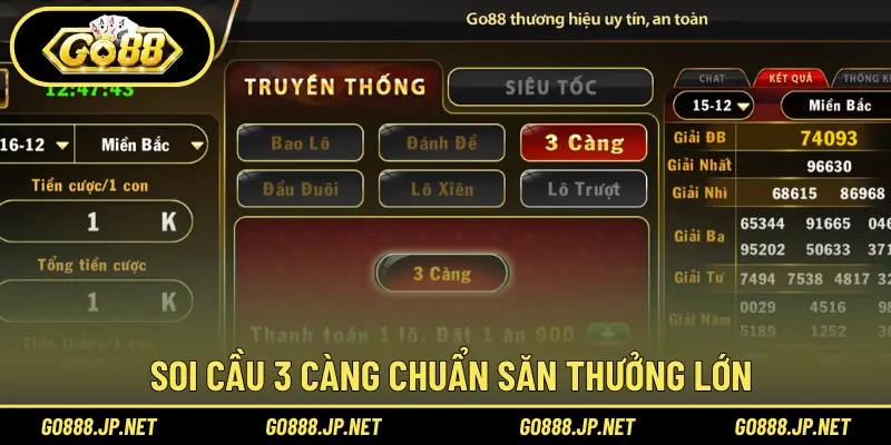 Soi cầu 3 càng chuẩn săn thưởng lớn